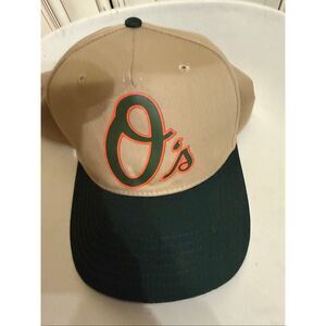 Otto Unisex Baltimore Orioles Logo Snapback Baseball Hat Tan Green One Size NWOT